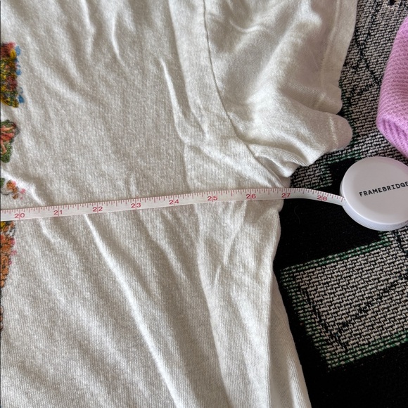 Mother Denim Mother Superior Big Deal Linen Cotton Deadflowers Tee Women Size L - Picture 12 of 12